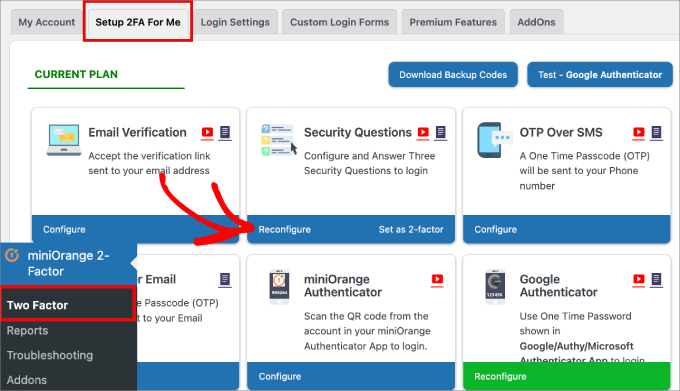 Example of a Passworded Post reconfigure security questions