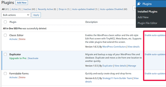 Enable auto-updates Enable auto-updates
