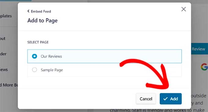 Click the Add button Click the Add button