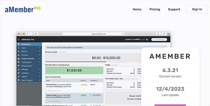 aMember Pro aMember Pro, a great WordPress subscription plugin