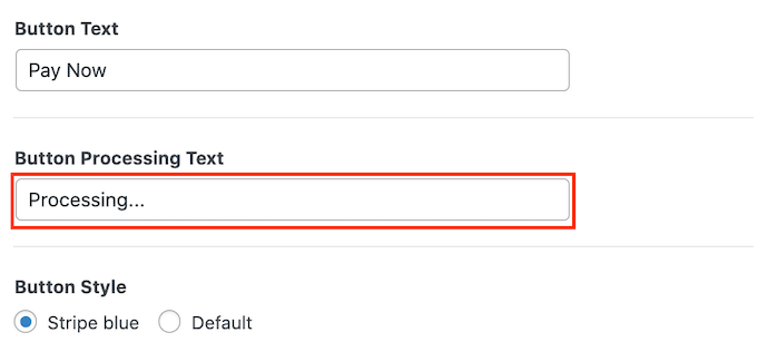 Setting your 'button processing' text Setting your 'button processing' text