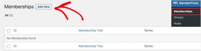 Add new membership Add new membership