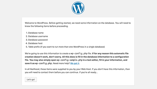 WordPress installation requirements WordPress installation requirements