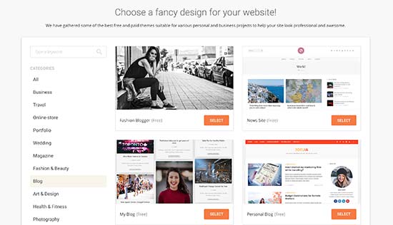 SiteGround WordPress starter design option SiteGround WordPress starter design option