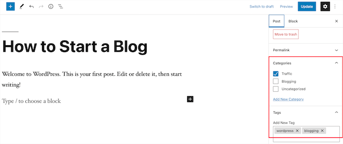 WordPress post categories and tags WordPress post categories and tags