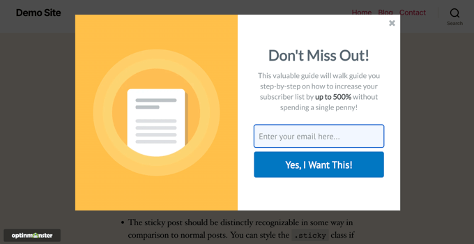 emailnewsoptinmonsterpreview Newsletter Sign Up Form Preview