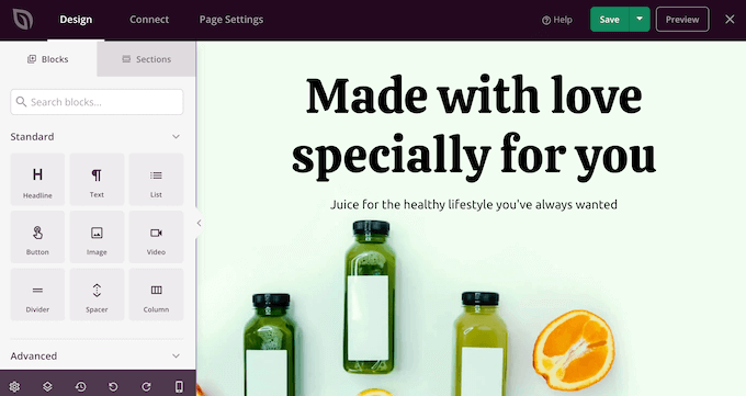 A homepage template created using SeedProd A homepage template created using SeedProd