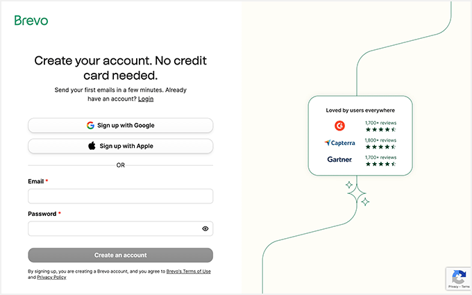 Creating your free account with Sendinblue Creating your free account with Brevo