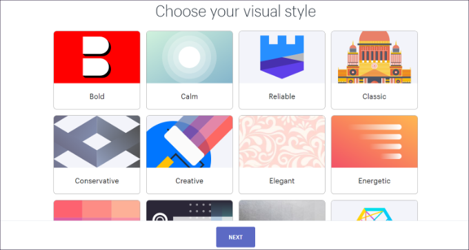 Choose style Choose your visual style