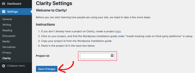 Enter Your Microsoft Clarity Project ID Enter Your Microsoft Clarity Project ID