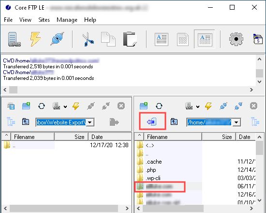 Exporting all your website files to your computer Exporting all your website files to your computer
