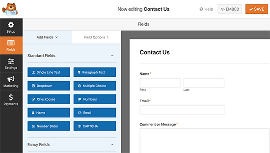 Edit contact form Edit contact form