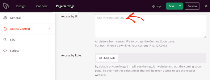 SeedProd's advanced page settings SeedProd's advanced page settings