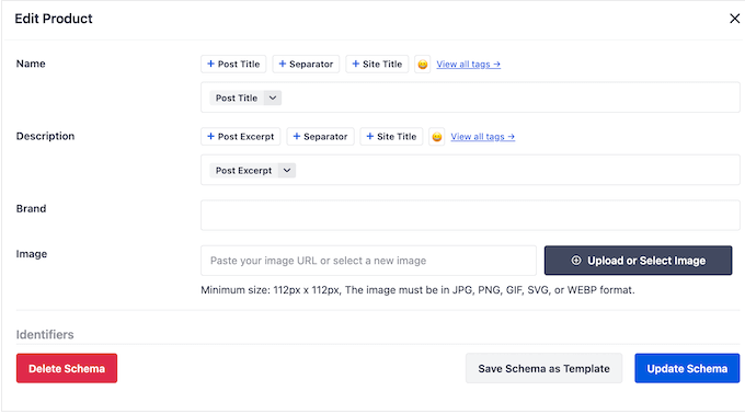 AIOSEO's schema settings AIOSEO's schema settings