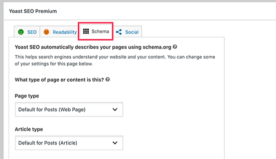 Changing schema markup for a post in Yoast SEO Changing schema markup for a post in Yoast SEO