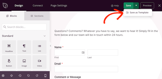Saving your SeedProd 404 template Saving your SeedProd 404 template