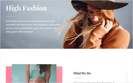 Fashion website Fashion website