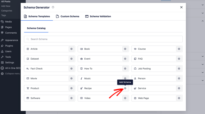 Add Recipe Schema in AIOSEO Add Recipe Schema in AIOSEO