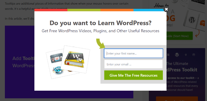 Simple popup example Simple popup example