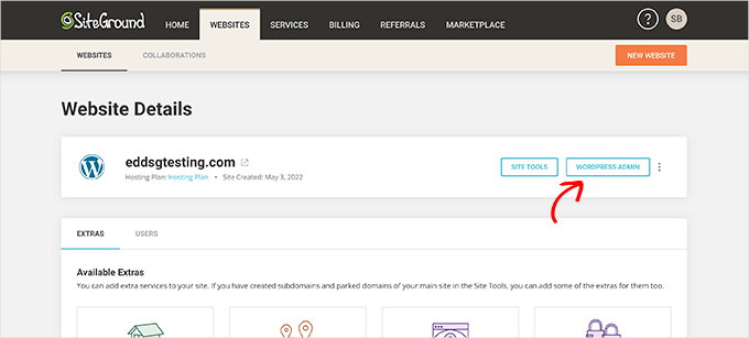 add-title-paste-code SiteGroud Login to WordPress