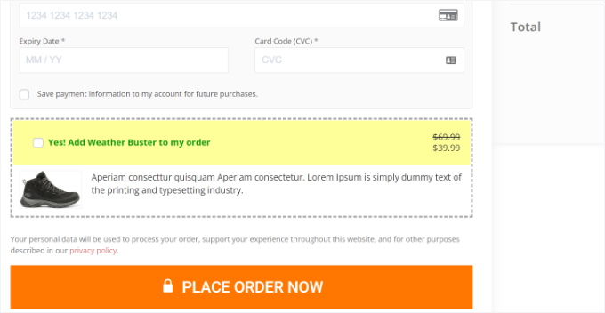 One click upsell preview One click upsell preview