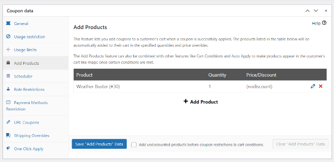 Save your add products data Save your add products data