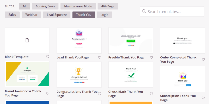 Thank you page template Thank you page template