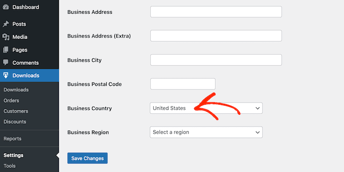 Setting the location of your online music store Setting the location of your online music store