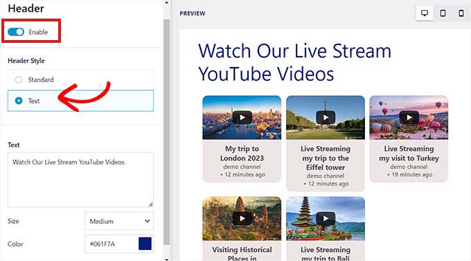 Customize YouTube feed header Customize YouTube feed header