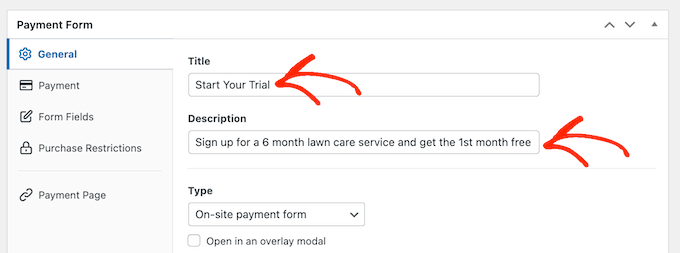 Adding a title and description to a subscription form Adding a title and description to a subscription form