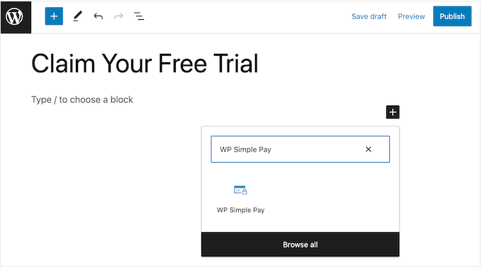 Adding a block using the page or post editor Adding a block using the page or post editor