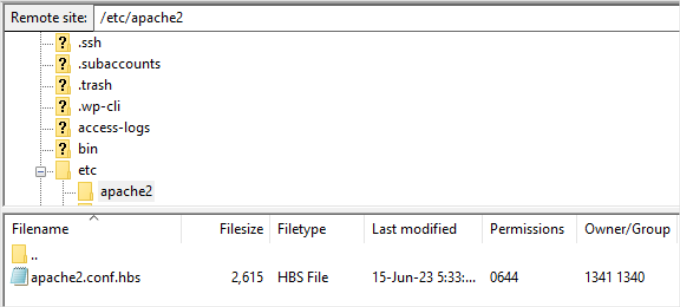 wp-theme-detector-icon Access apache config files