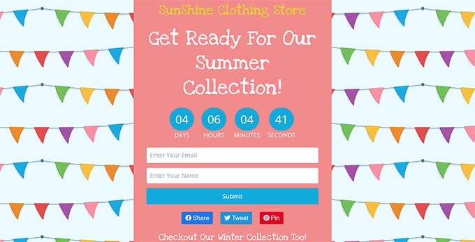 Waitlist landing page preview Waitlist landing page preview