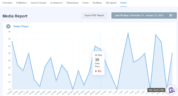 MonsterInsights' media analytics report MonsterInsights' media analytics report