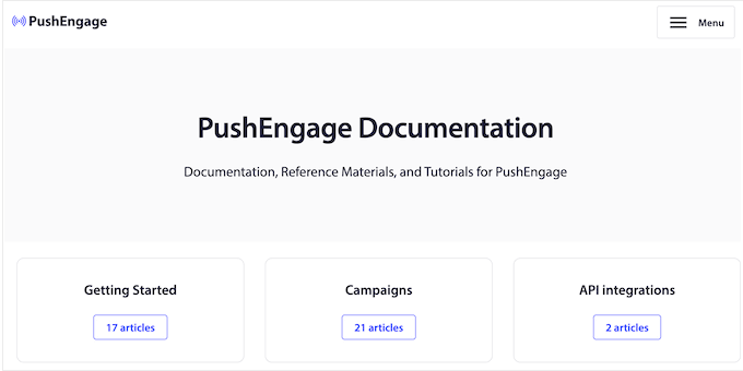 The PushEngage online documentation The PushEngage online documentation