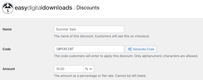Creating coupon codes using Easy Digital Downloads (EDD) Creating coupon codes using Easy Digital Downloads (EDD)