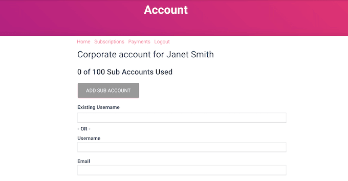 Creating sub-accounts in WordPress Creating sub-accounts in WordPress