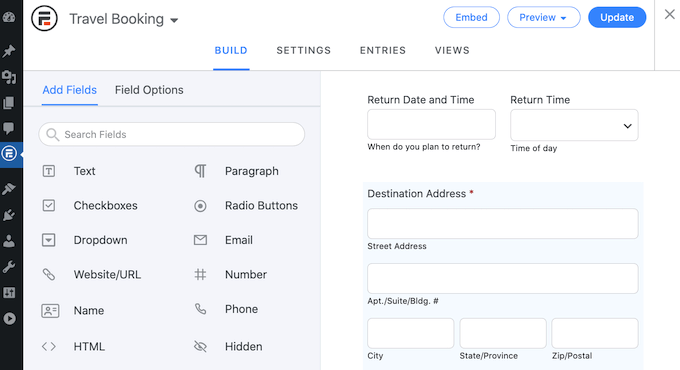 Adding fields to a WordPress form Adding fields to a WordPress form