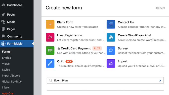 The Formidable Forms template library The Formidable Forms template library