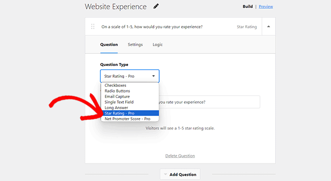 Choose a question type Choose a question type