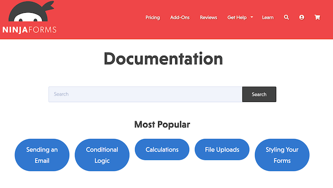 Ninja Forms' online documentation Ninja Forms' online documentation