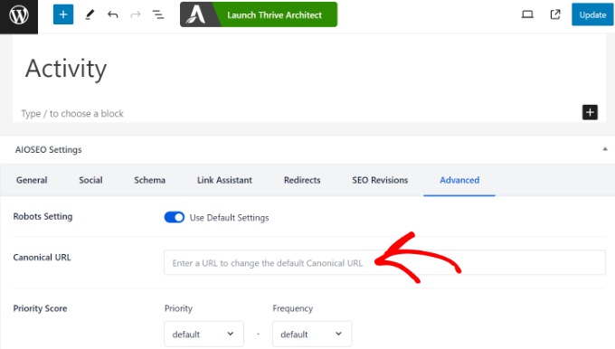 Enter canonical URL Enter canonical URL