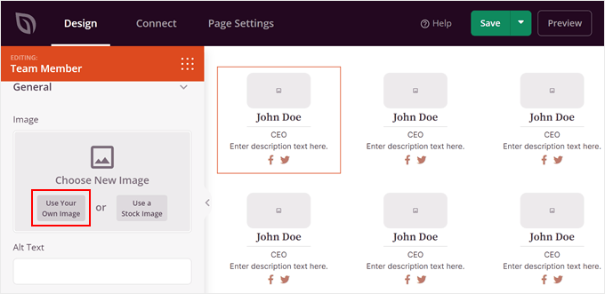 WooCommerce Adding an image to the team member block in SeedProd