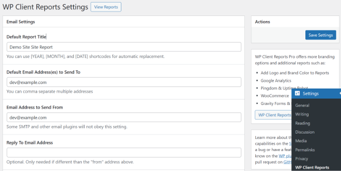 Kinsta stress test results Client reports email settings