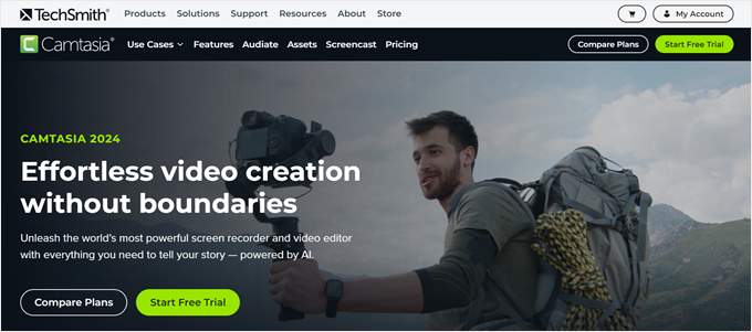 domaindotcom-website Camtasia landing page